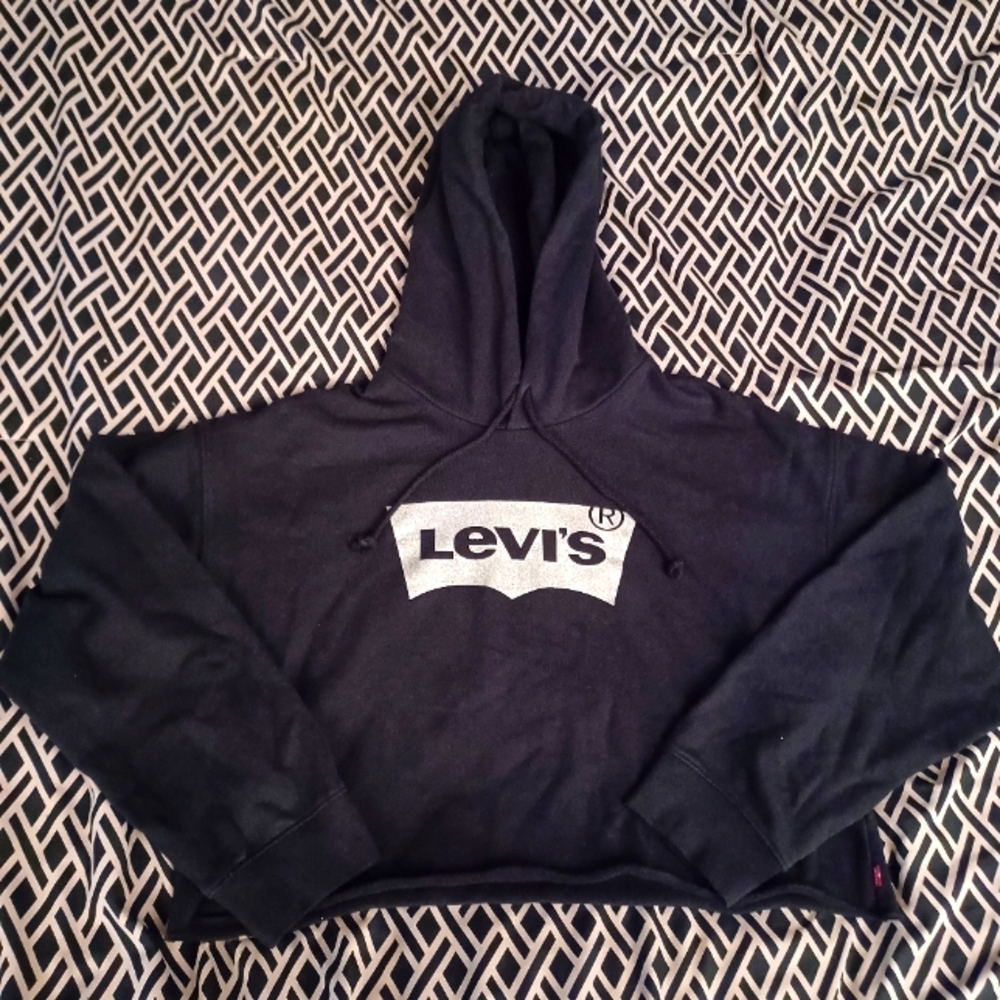 Levi's Sparkle Cropped Hoodie • Size M